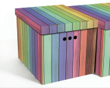 Dekorativní krabice Duha XL úložný box, velikost 42x32x32cm  PROMOCE