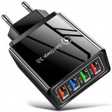 QUICK CHARGE 3.0 síťová nabíječka pro rychlé nabíjení telefonů, 4 USB PORTS