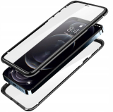 Iphone 12 Mini, kryt pouzdro obal METAL MAGNETIC DUAL GLASS, dvojité sklo vip
