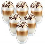 6x TERMÁLNÍ SKLENICE NA KÁVU LATTE drinky nápoje 350ml