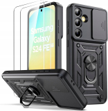 Samsung Galaxy S24 FE, 5G obal pouzdro na mobil kryt obrněný SLIDE 4w1 ring