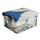 Dekorativní krabice Paris A4 úložný box, velikost 33x25x18cm PROMOCE