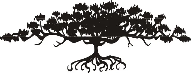 Strom bonsai, samolepka na zeď, rozměry 77x200cm / XXL