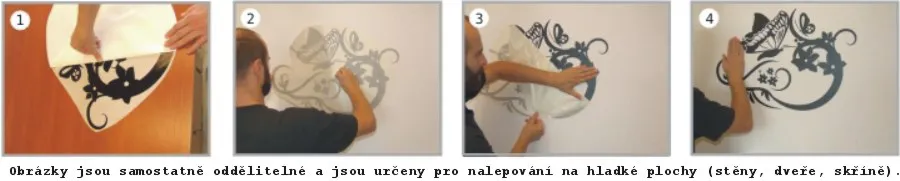 Pampelišky 16, samolepka na zeď, rozměry 79x68cm / L