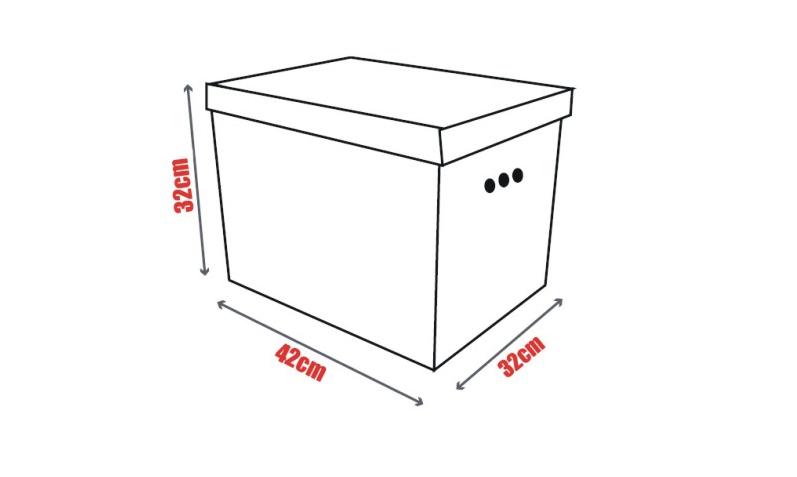 Dekorativní krabice mužský knír XL úložný box, velikost 42x32x32cm vip