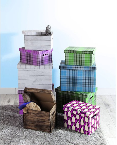 Dekorativní krabice bílá deska A4 úložný box, velikost 33x25x18cm vip
