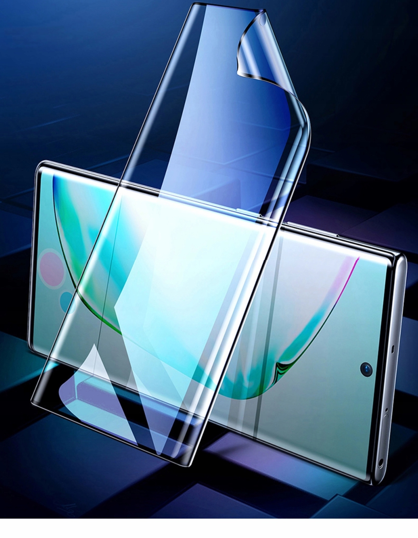Samsung Galaxy S23 Ultra, ochranné zakřivené sklo na celý displej, NANO HYBRID