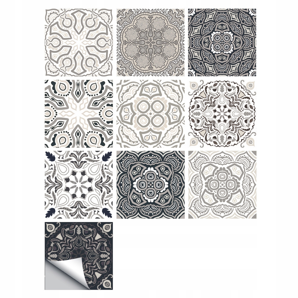 Samolepicí panel, patchwork PVC dlaždice sada 10 kusů 20x20 cm (0,4 m2) #03