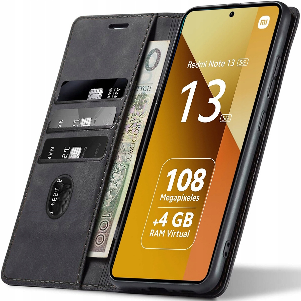 Xiaomi Poco X6, 5G magnetické kožené pouzdro s klopkou sheep skin z měkké ovčí kůže