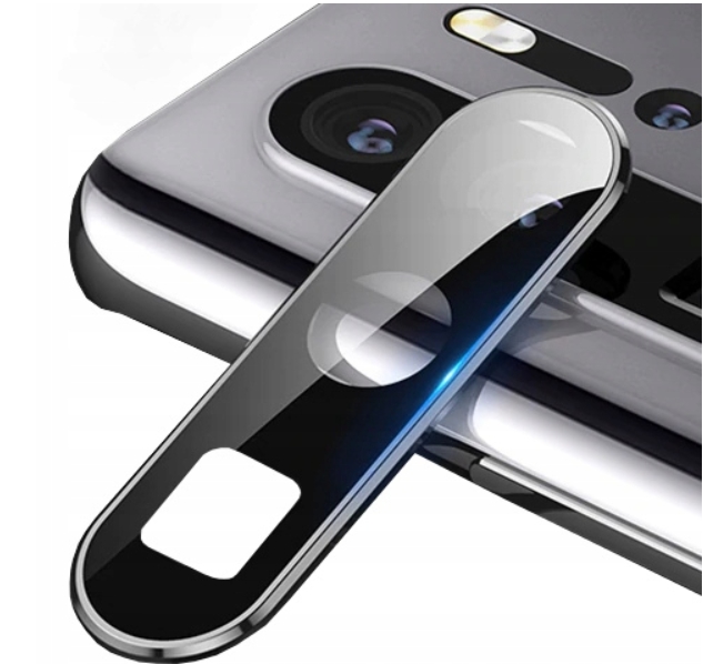Huawei P30 Pro, hybrid tvrzené černé sklo objektivu, hliníkový černý rám