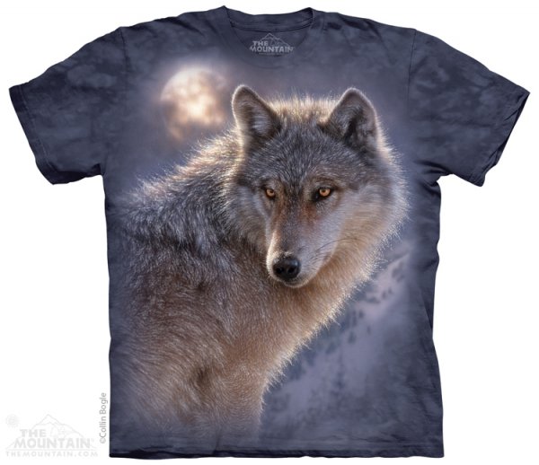 Tričko 3D potisk - krátký rukáv - Adventure Wolf, vlk - The Mountain