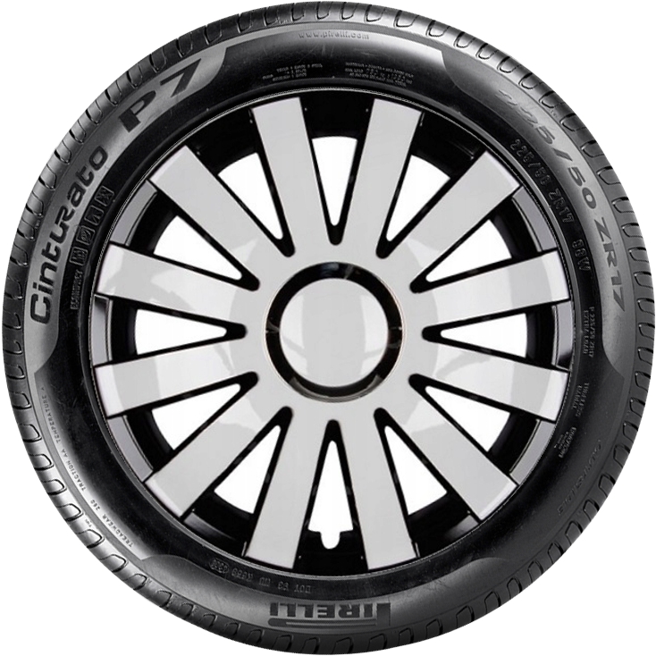 SEAT 15'' kompatibilní s modely, poklice na kola 4ks (sad) agat bila