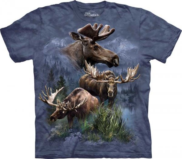 Tričko 3D potisk - Moose Collage, Los - The Mountain