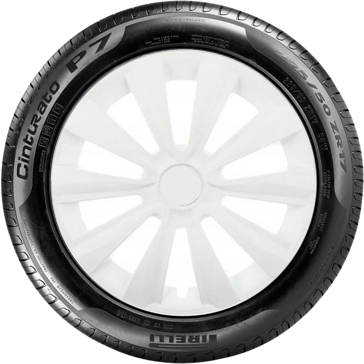KIA 16'' kompatibilní s modely, poklice na kola 4ks (sad) delta bila