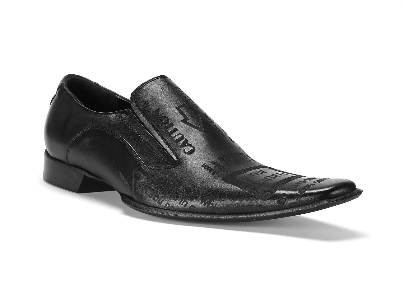 Formální boty / kůže / polobotky bez tkaniček ID 821