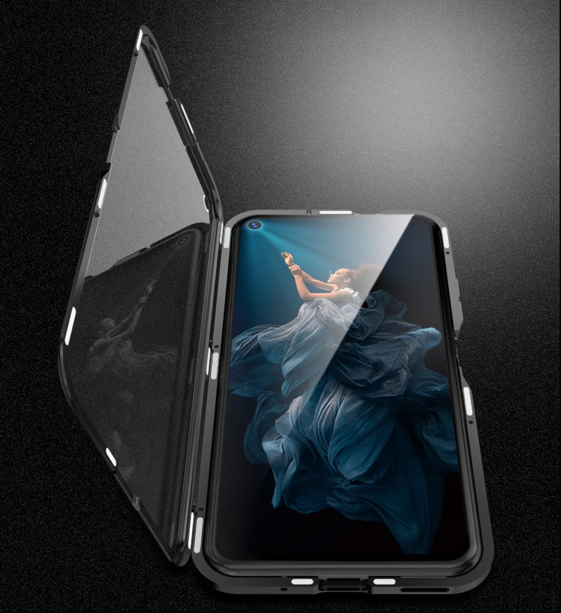 Xiaomi Redmi Note 8 Pro, kryt pouzdro obal METAL MAGNETIC DUAL GLASS 2x sklo vip