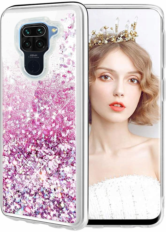 Xiaomi Redmi Note 9, kryt pouzdro plovoucí brokát SHINING GLITTER