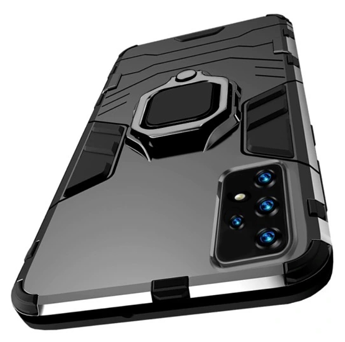 Samsung Galaxy A52, 4G / 5G obal pouzdro na mobil kryt obrněný Holder 3w1 ring