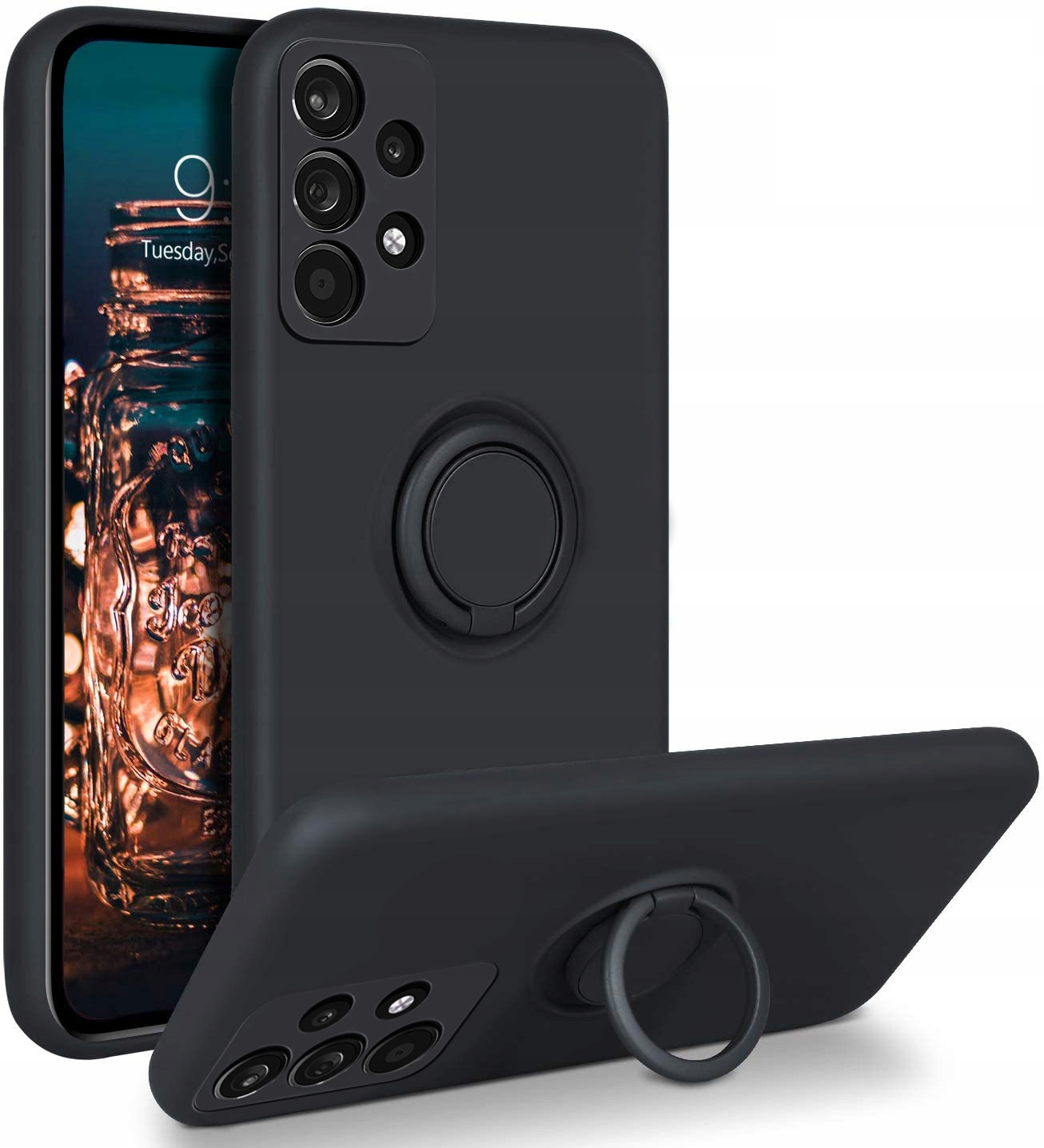 Samsung Galaxy A52, 4G / 5G obal pouzdro mobil kryt obrněný SOFT INSIDE 3w1 ring