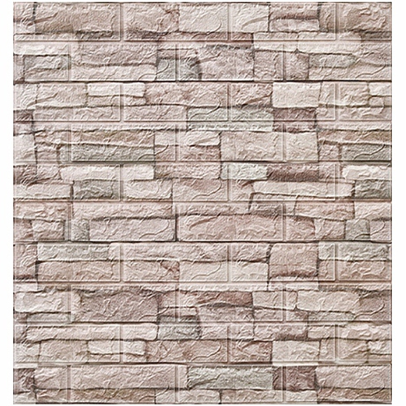 Samolepicí panely 3D cihlové tapety - 1x kus 77 cm x 70 cm (0,54 m2) tmavá cihla