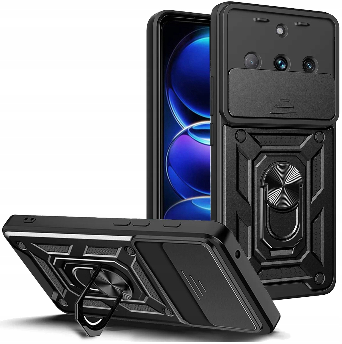 Realme 11 Pro / 11 Pro+, 5G obal pouzdro na mobil kryt obrněný SLIDE 4w1 ring