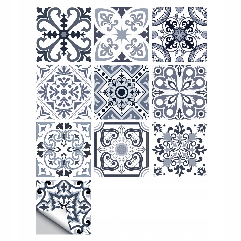 Samolepicí panel, patchwork PVC dlaždice sada 10 kusů 20x20 cm (0,4 m2) #38