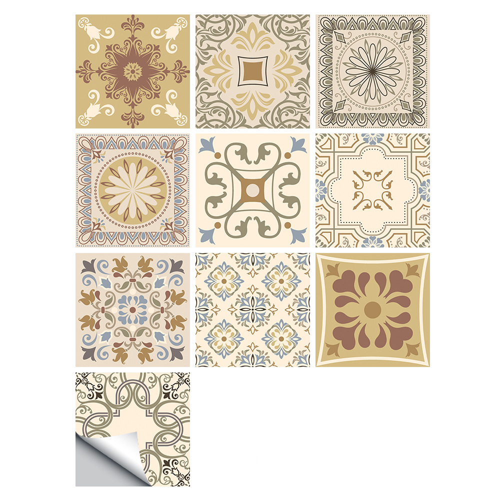 Samolepicí panel, patchwork PVC dlaždice sada 10 kusů 20x20 cm (0,4 m2) #07