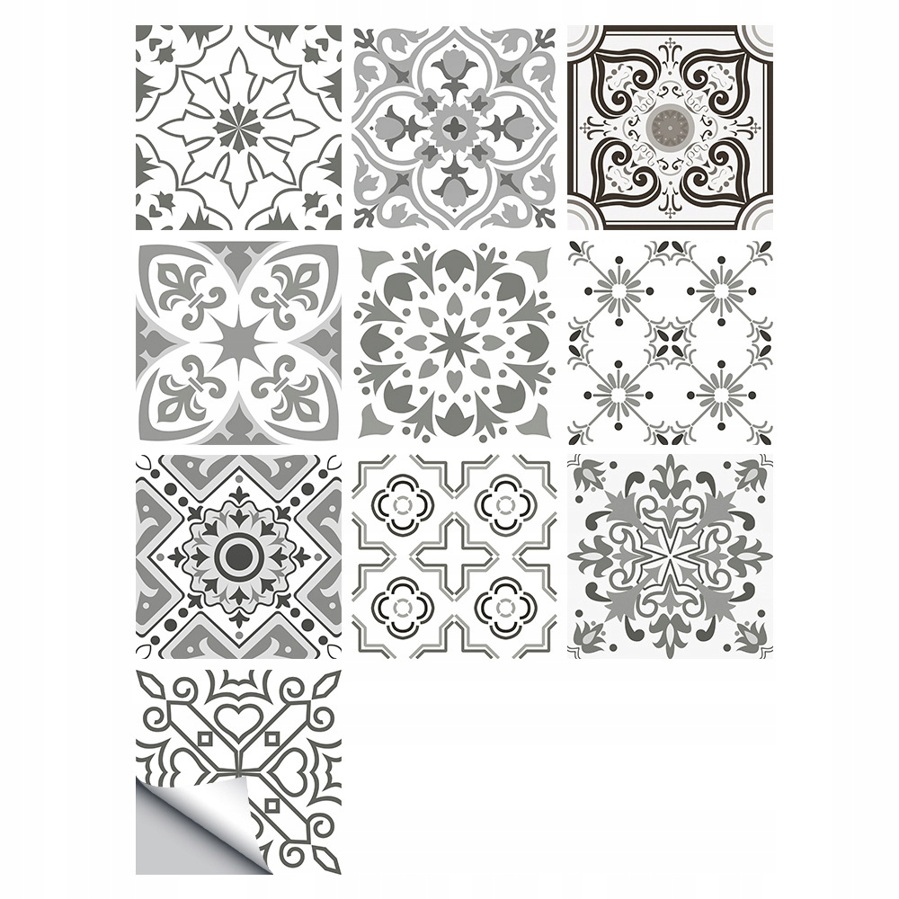 Samolepicí panel, patchwork PVC dlaždice sada 10 kusů 20x20 cm (0,4 m2) #02