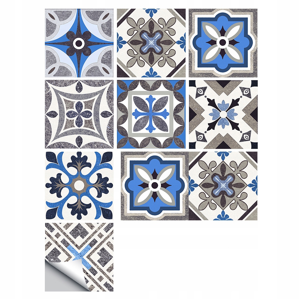 Samolepicí panel, patchwork PVC dlaždice sada 10 kusů 20x20 cm (0,4 m2) #39