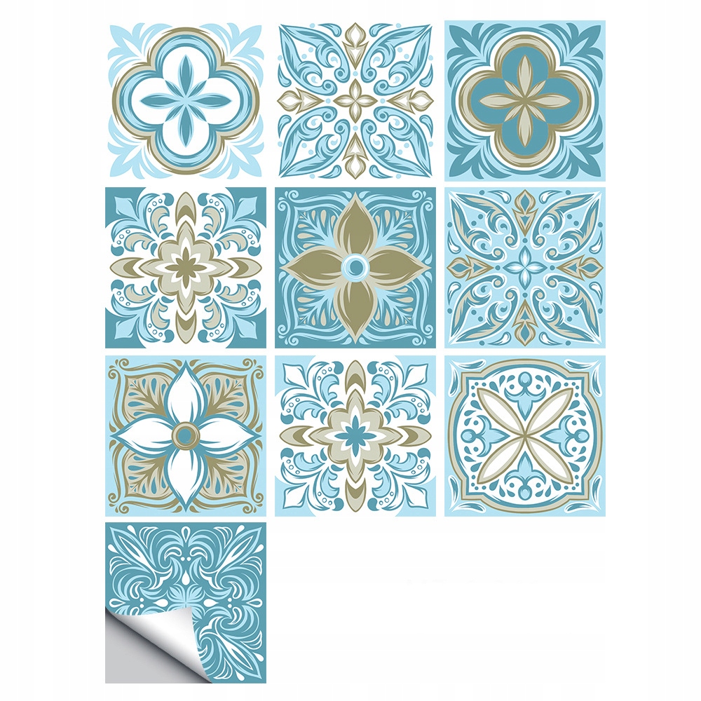 Samolepicí panel, patchwork PVC dlaždice sada 10 kusů 20x20 cm (0,4 m2) #41