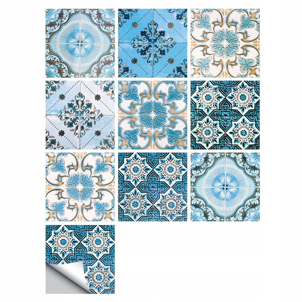 Samolepicí panel, patchwork PVC dlaždice sada 10 kusů 20x20 cm (0,4 m2) #25