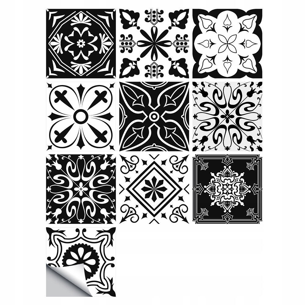 Samolepicí panel, patchwork PVC dlaždice sada 10 kusů 20x20 cm (0,4 m2) #06