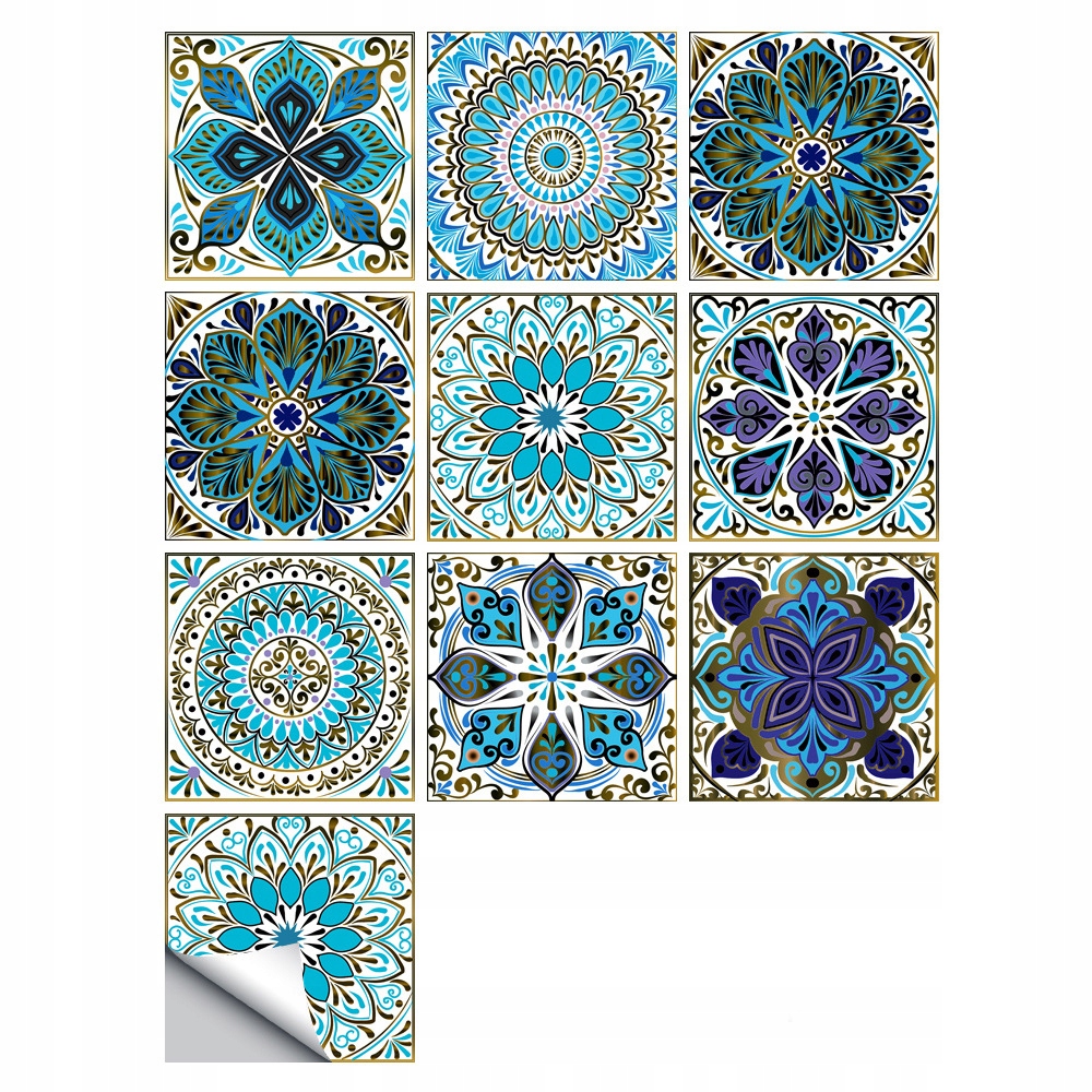 Samolepicí panel, patchwork PVC dlaždice sada 10 kusů 20x20 cm (0,4 m2) #14