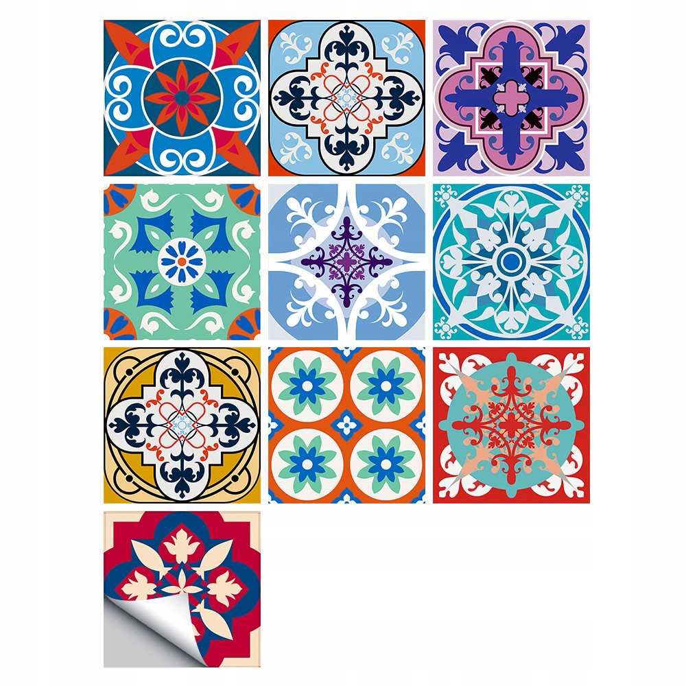Samolepicí panel, patchwork PVC dlaždice sada 10 kusů 20x20 cm (0,4 m2) #15