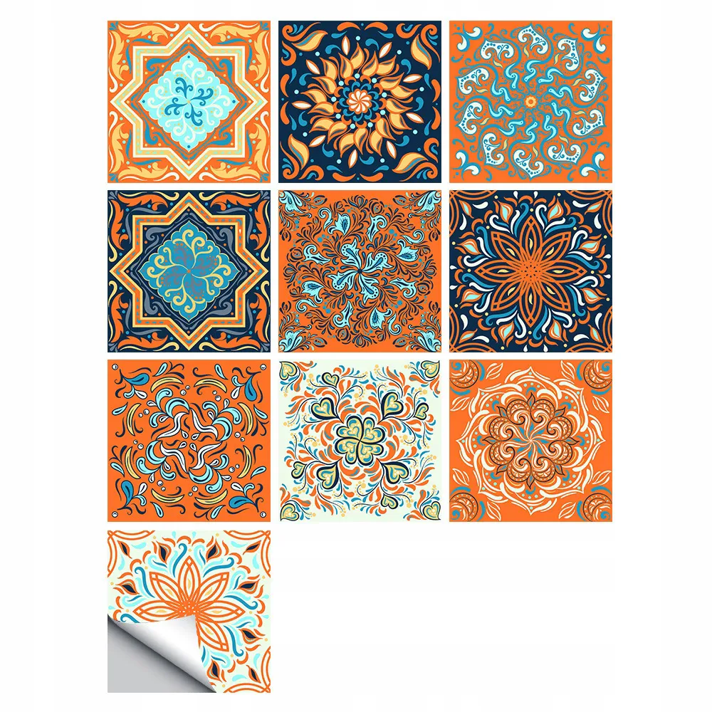 Samolepicí panel, patchwork PVC dlaždice sada 10 kusů 20x20 cm (0,4 m2) #24