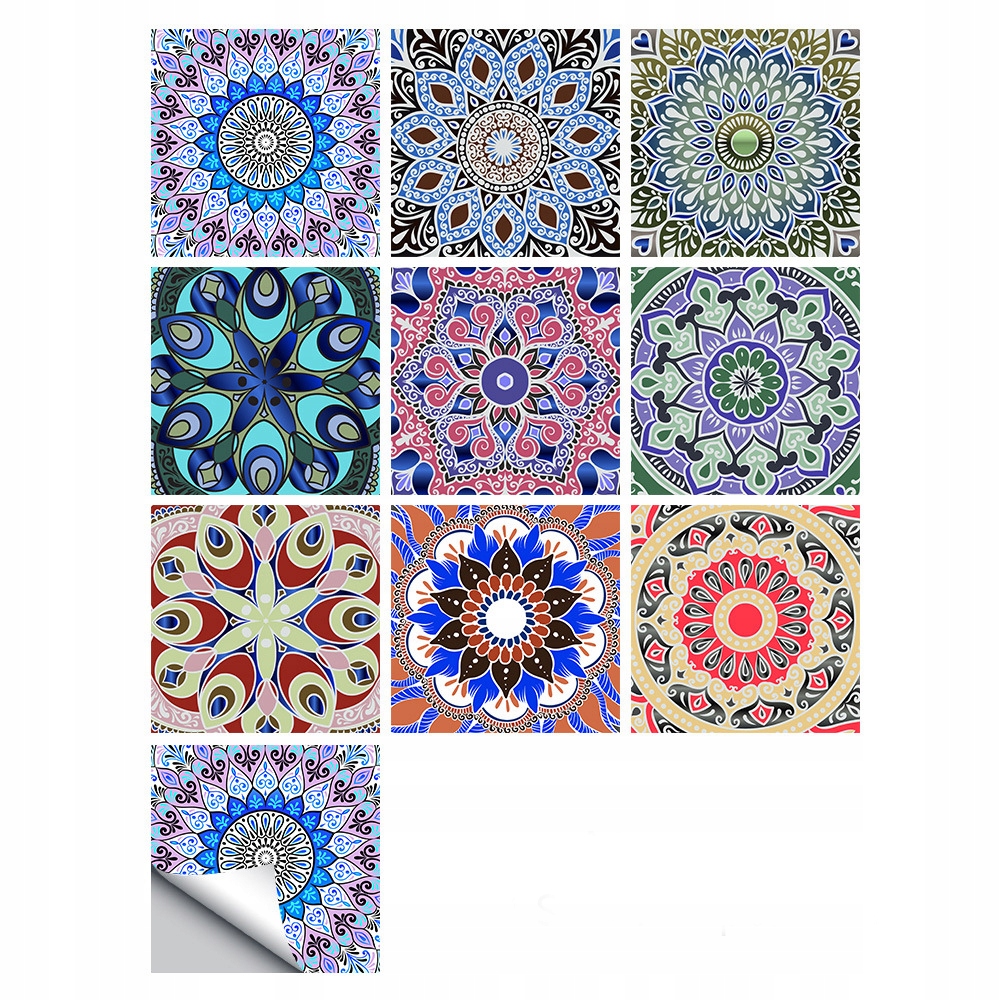 Samolepicí panel, patchwork PVC dlaždice sada 10 kusů 20x20 cm (0,4 m2) #19
