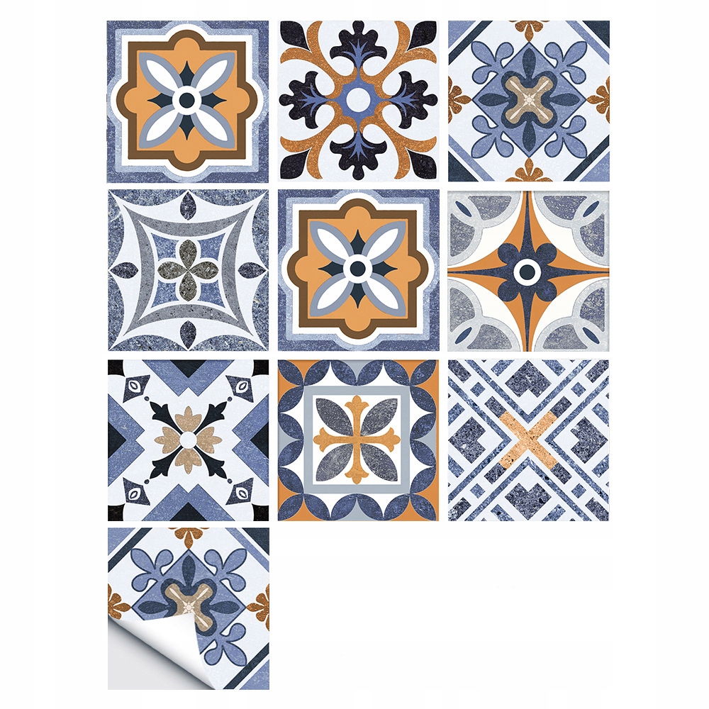 Samolepicí panel, patchwork PVC dlaždice sada 10 kusů 20x20 cm (0,4 m2) #32