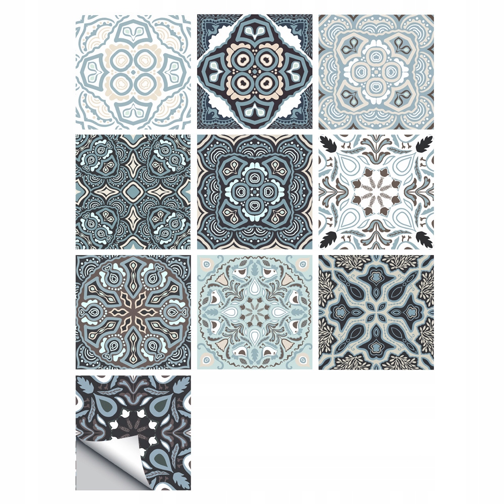 Samolepicí panel, patchwork PVC dlaždice sada 10 kusů 20x20 cm (0,4 m2) #04