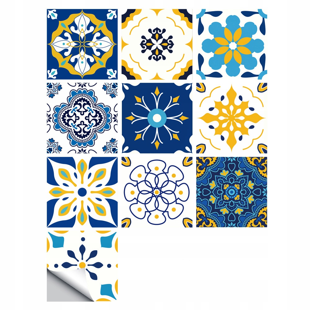 Samolepicí panel, patchwork PVC dlaždice sada 10 kusů 20x20 cm (0,4 m2) #29