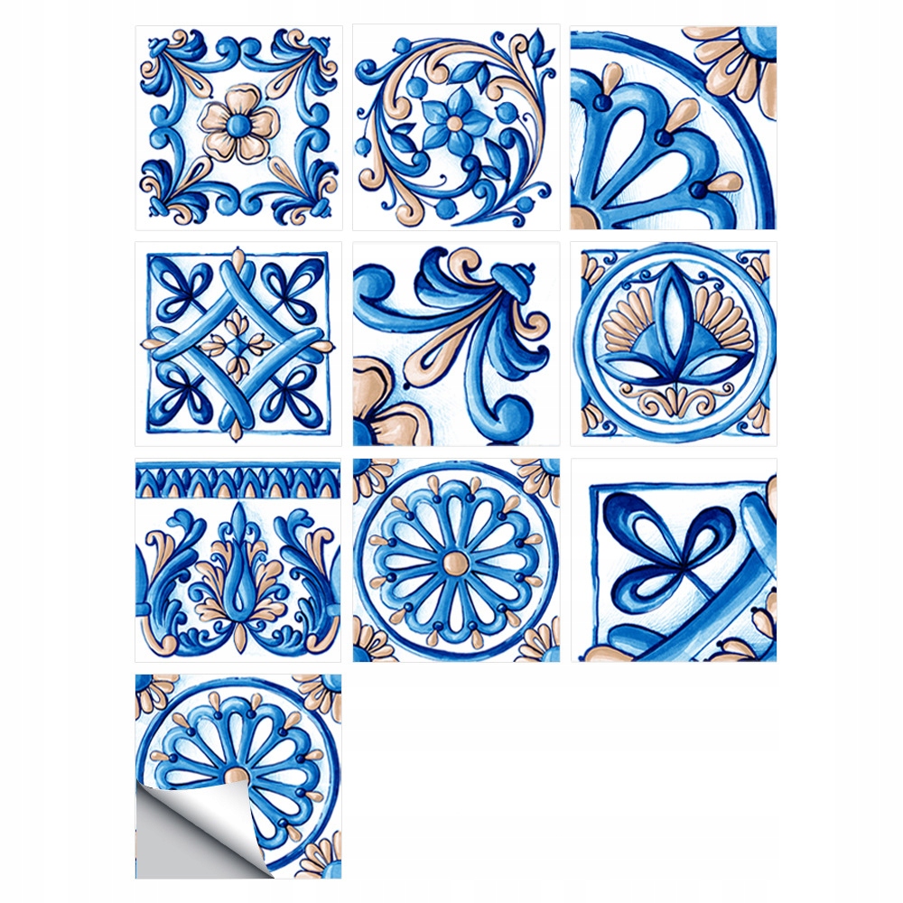 Samolepicí panel, patchwork PVC dlaždice sada 10 kusů 20x20 cm (0,4 m2) #27