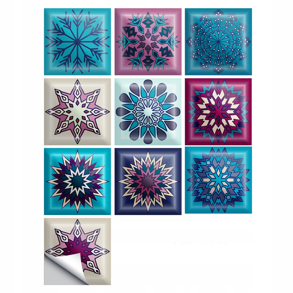 Samolepicí panel, patchwork PVC dlaždice sada 10 kusů 20x20 cm (0,4 m2) #31