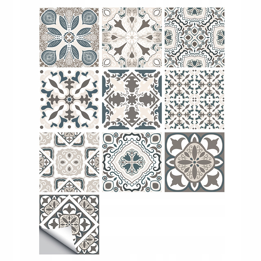 Samolepicí panel, patchwork PVC dlaždice sada 10 kusů 20x20 cm (0,4 m2) #12