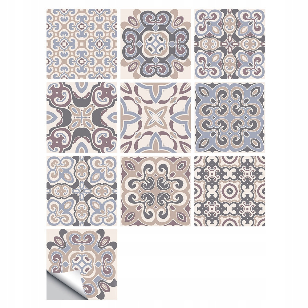 Samolepicí panel, patchwork PVC dlaždice sada 10 kusů 20x20 cm (0,4 m2) #37