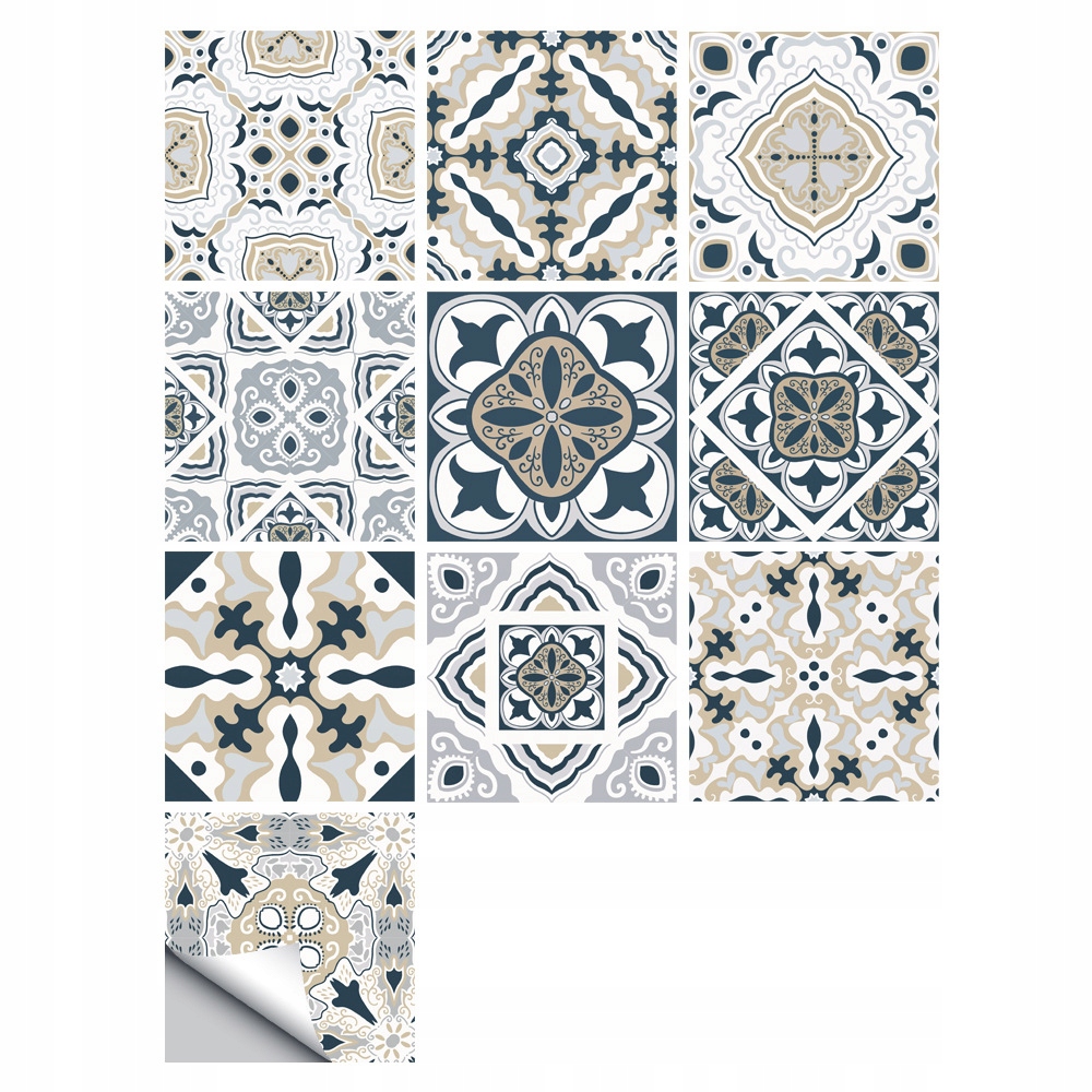 Samolepicí panel, patchwork PVC dlaždice sada 10 kusů 20x20 cm (0,4 m2) #11