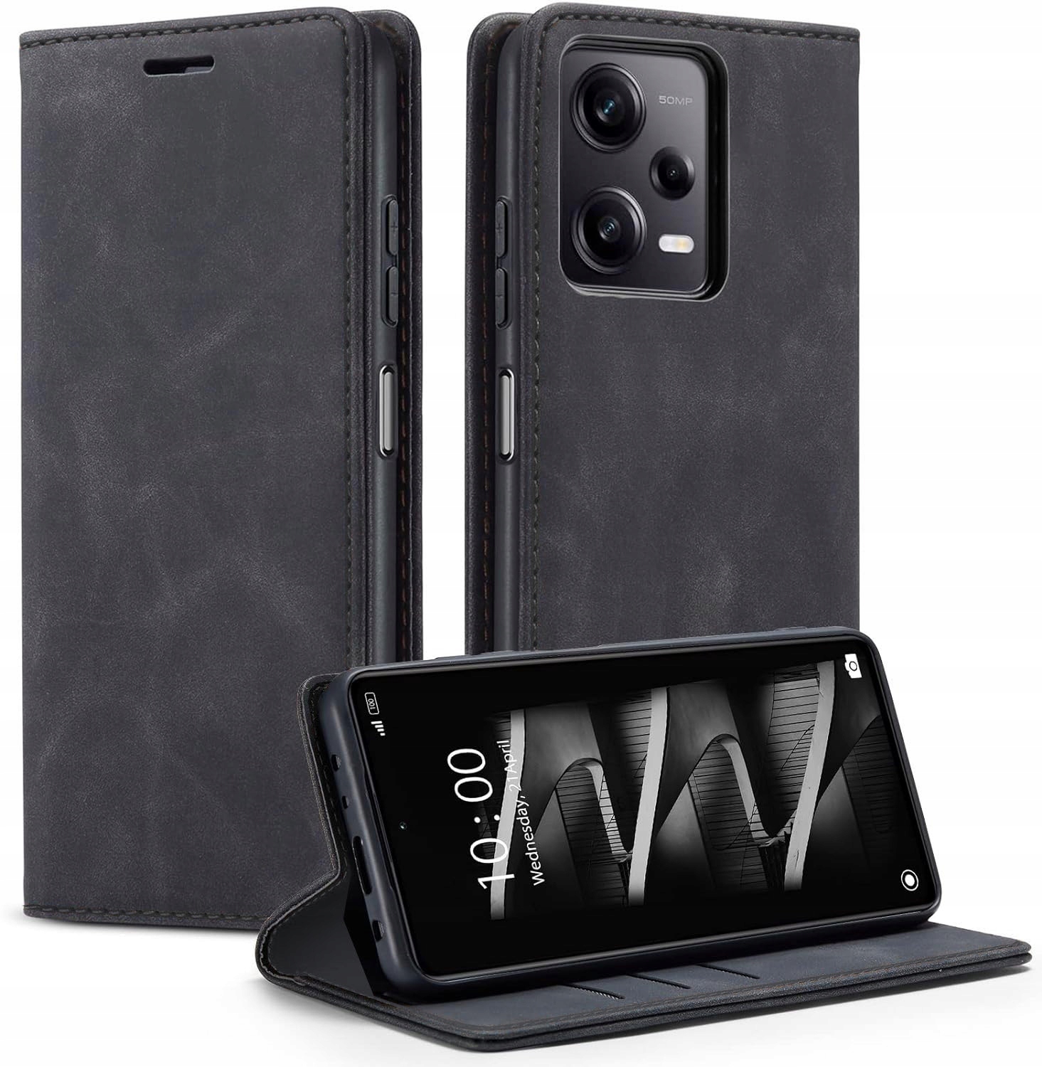 Xiaomi Redmi Note 12 Pro, 5G magnetické kožené pouzdro s klopkou sheep skin z měkké ovčí kůže