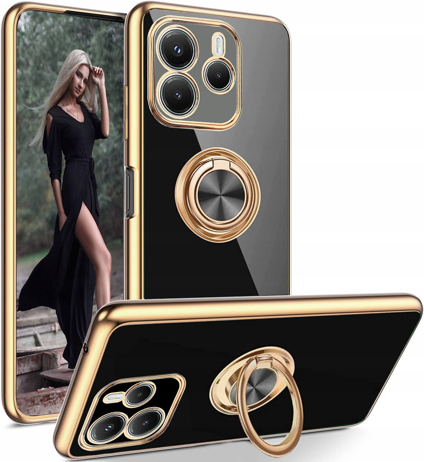 Xiaomi Redmi Note 14, 5G pouzdro FLEXI RING CASE, obal s PRSTOVÝM KROUŽKEM