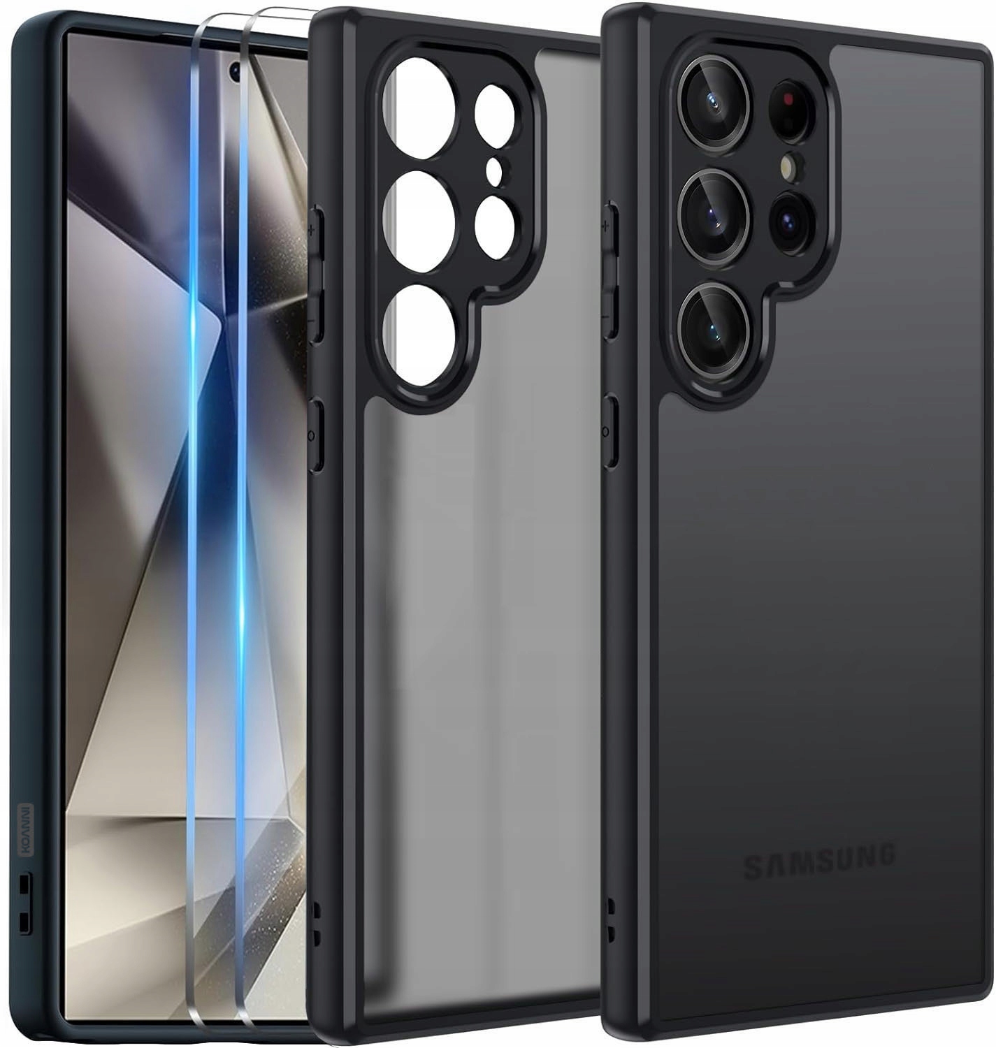 Samsung Galaxy S25 Ultra, pancéřové pouzdro černý mat kryt obal na mobil MATNÉ
