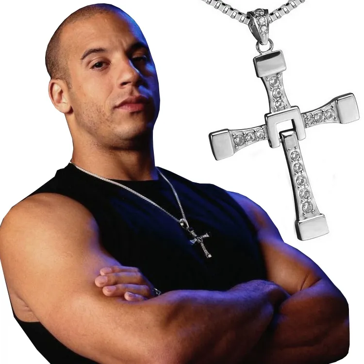 .Křížená + ŘETÍZEK postříbřený, Vin Diesel Toretto