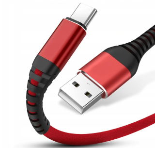 Posíleny nabíjecí datový nylonový kabel USB-C zařízení USB 3.1 s konektorem - 2m