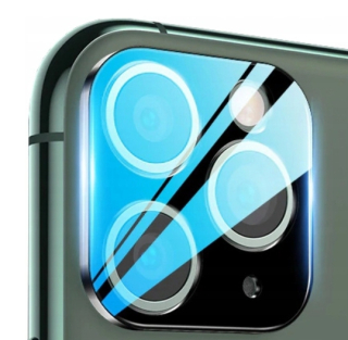 Iphone 11 Pro Max, hybrid tvrzené černé sklo objektivu, hliníkový černý rám